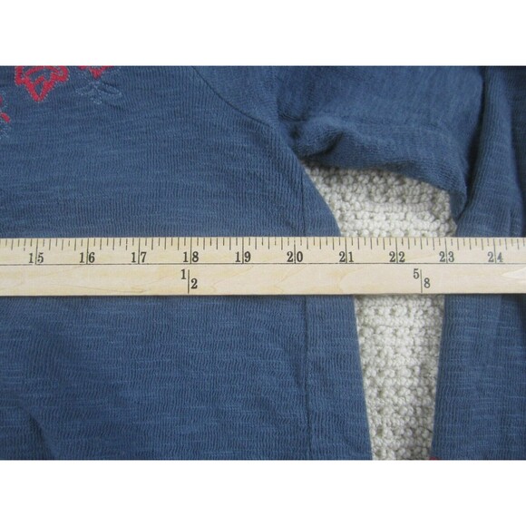 Johnny Was Cardigan Womens Small Blue Riya Open Front Embroidered Casual - Picture 8 of 10